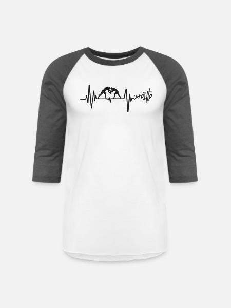 wrestle - Unisex Baseball T-Shirt - white/charcoal