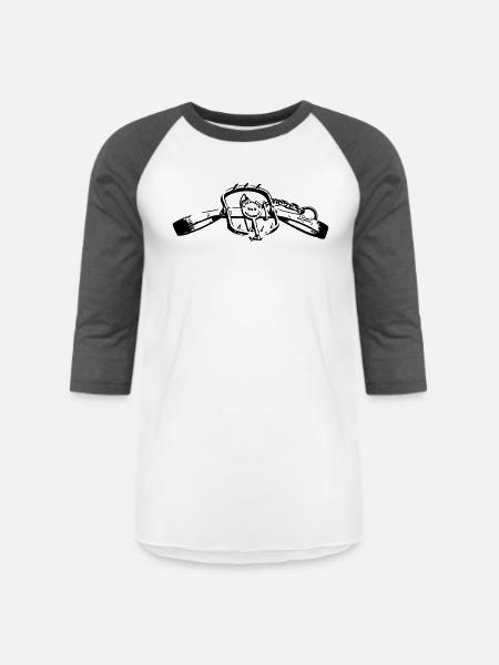 trap - Unisex Baseball T-Shirt - white/charcoal