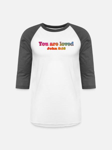 John - Unisex Baseball T-Shirt - white/charcoal