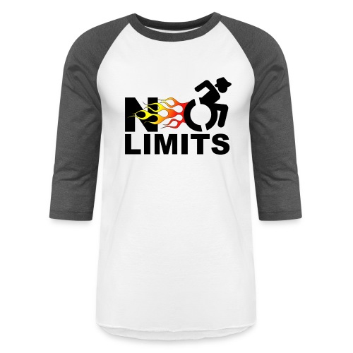 There are no limits when you're in a wheelchair - Unisex Baseball T-Shirt