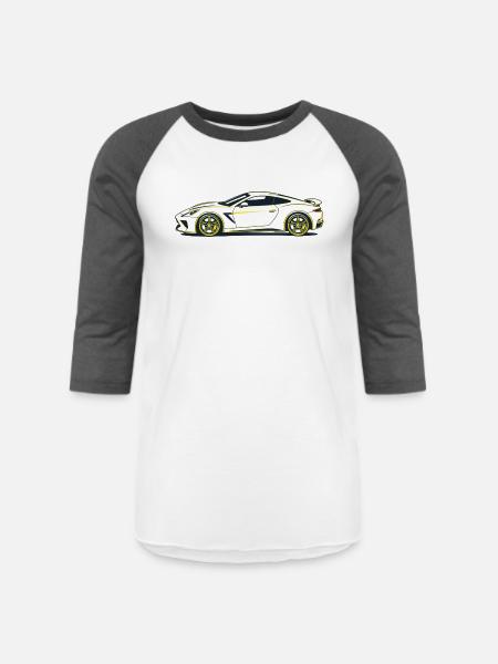 Starburst Velocity Racer - Unisex Baseball T-Shirt - white/charcoal