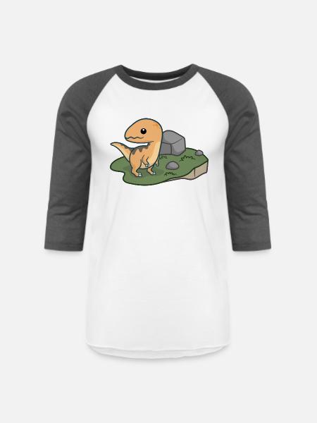 Dinosaur Adventure - Raptor - Unisex Baseball T-Shirt - white/charcoal