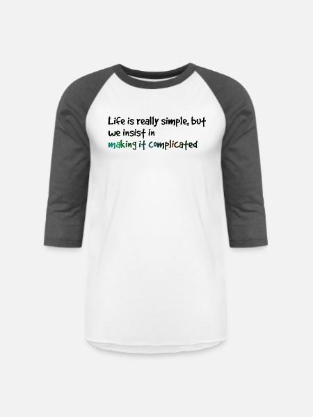 Motivational quote - Unisex Baseball T-Shirt - white/charcoal