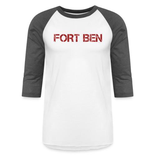 FORT BEN, red capture - Unisex Baseball T-Shirt