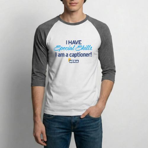 109 3 Store Special skills captioner - Unisex Baseball T-Shirt