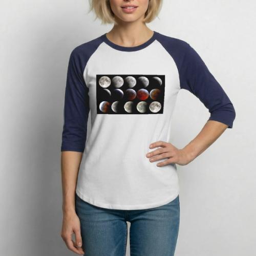 Lunar Eclipse Progression - Unisex Baseball T-Shirt