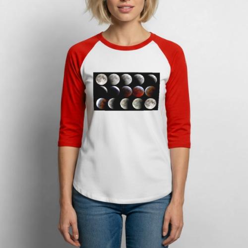 Lunar Eclipse Progression - Unisex Baseball T-Shirt