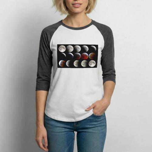 Lunar Eclipse Progression - Unisex Baseball T-Shirt