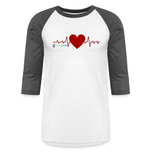 Heart with Heartbeat, Loving Medical Coding - Unisex Baseball T-Shirt