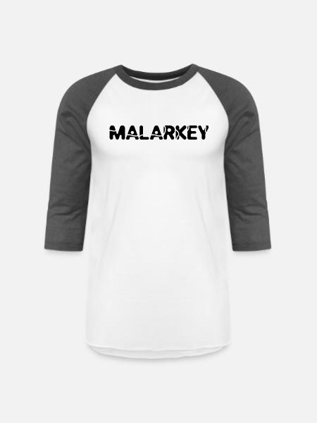 Malarkey - Unisex Baseball T-Shirt - white/charcoal