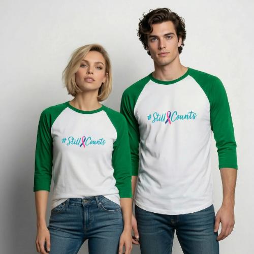 Your Baby #StillCounts (Customizable!) - Unisex Baseball T-Shirt