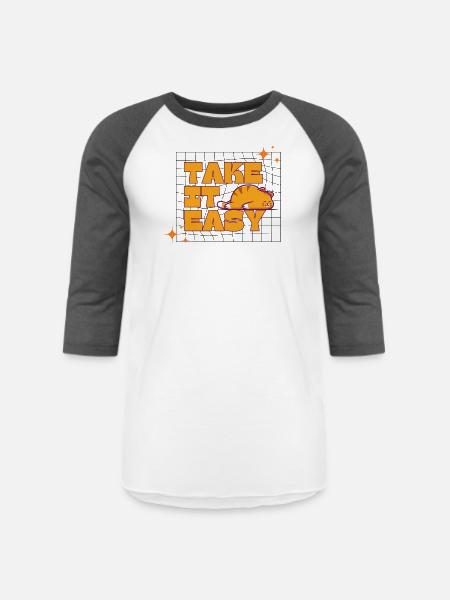 take it easy - Unisex Baseball T-Shirt - white/charcoal