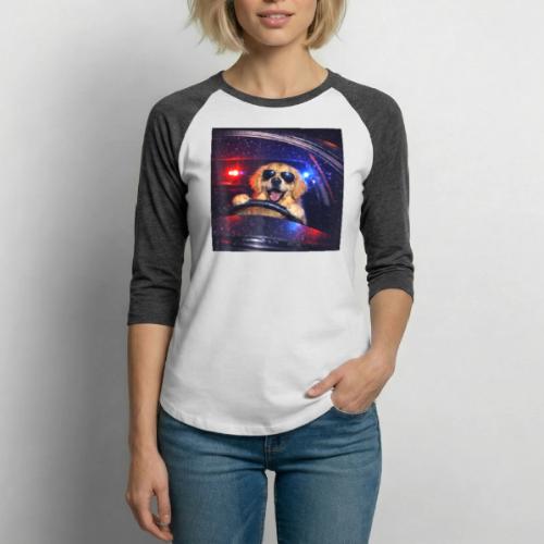 Funny Police Golden Retriever Meme Tee - Unisex Baseball T-Shirt