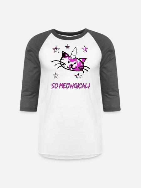 So Meowgical - Unisex Baseball T-Shirt - white/charcoal