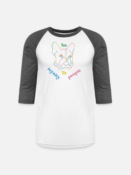 No loyalty to people - Unisex Baseball T-Shirt - white/charcoal