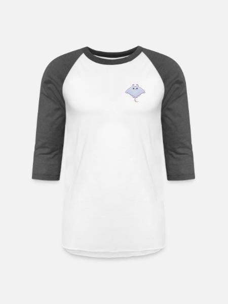 Pastel Manta Charm - Unisex Baseball T-Shirt - white/charcoal
