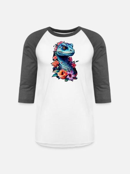 raptor blue - Unisex Baseball T-Shirt - white/charcoal