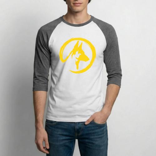 Goofy Brush Stroke Yellow - Unisex Baseball T-Shirt