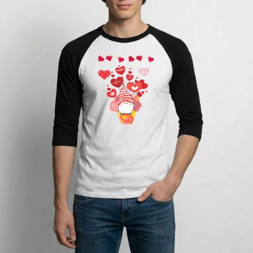 Design wrapped in love hearts, vibrating in love. - Unisex Baseball T-Shirt