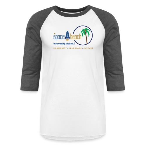 Space Beach Logo - 2 - Unisex Baseball T-Shirt