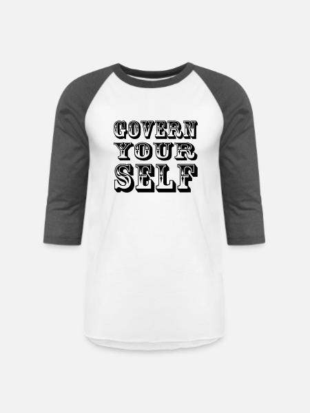 Govern Yourself - Unisex Baseball T-Shirt - white/charcoal