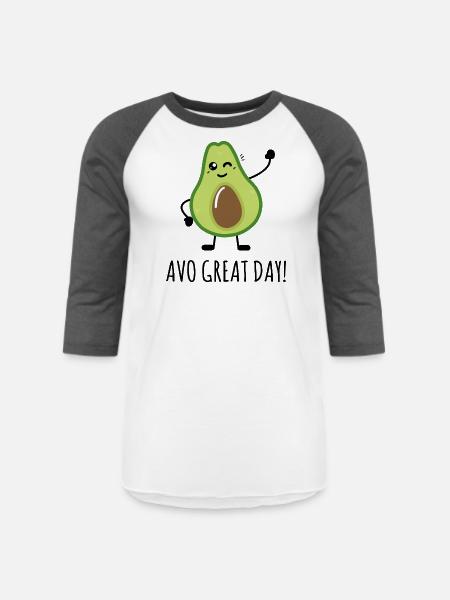 Avo Great Day - Unisex Baseball T-Shirt - white/charcoal