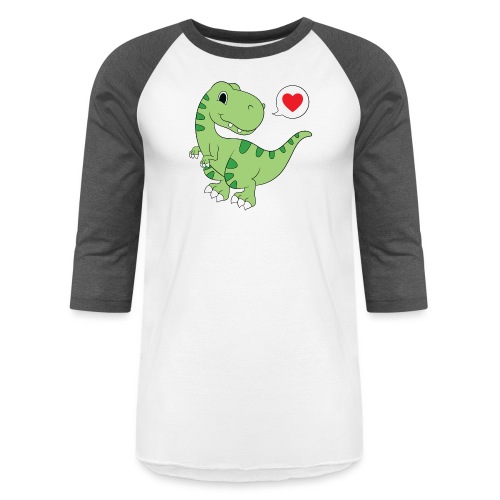 Dinosaur Love - Unisex Baseball T-Shirt