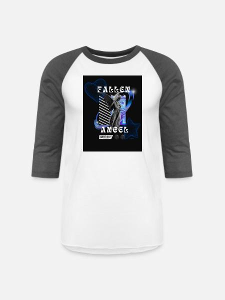 Fallen Angel - Unisex Baseball T-Shirt - white/charcoal