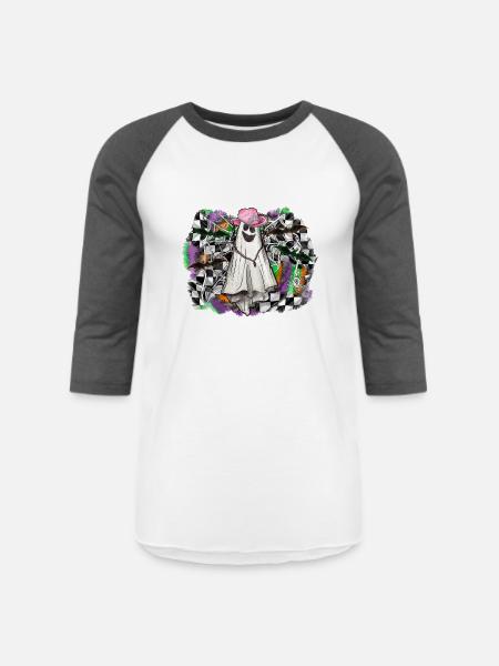 Boo - Unisex Baseball T-Shirt - white/charcoal