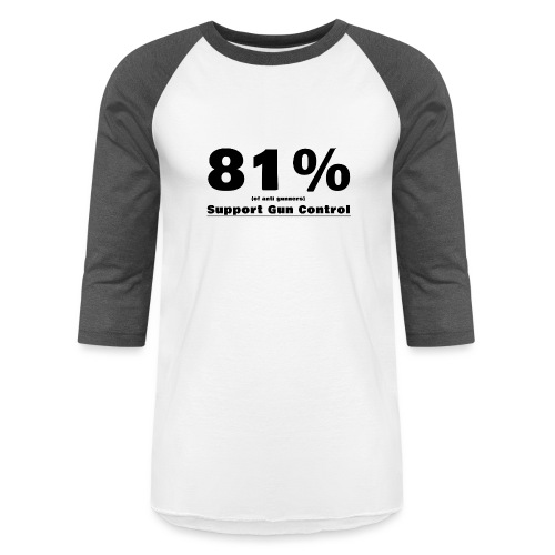 81% Support (black) - Unisex Baseball T-Shirt