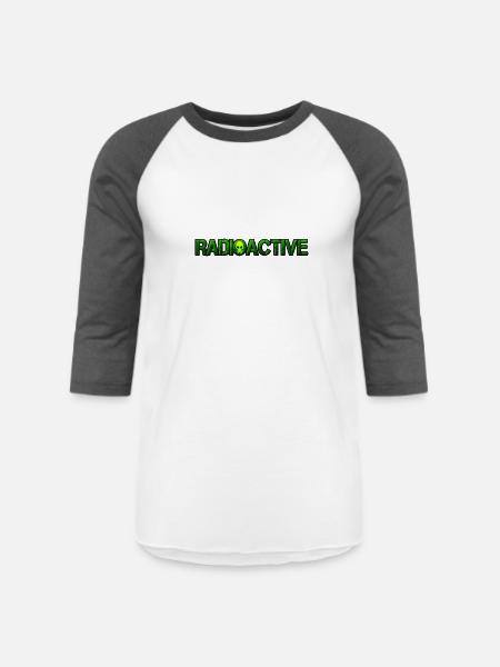 Radioactive symbol - Unisex Baseball T-Shirt - white/charcoal