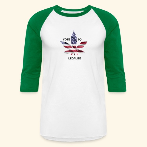 VOTE TO LEGALIZE - AMERICAN CANNABISLEAF SUPPORT - Unisex Baseball T-Shirt