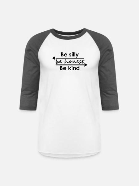 amazon bekind - Unisex Baseball T-Shirt - white/charcoal