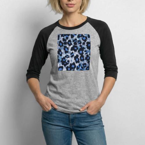 blue ank black leopard pattern - Unisex Baseball T-Shirt