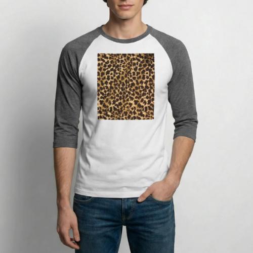 dark shaded leopard pattern - Unisex Baseball T-Shirt