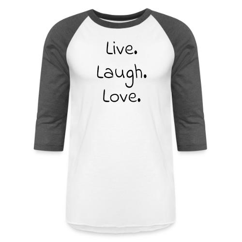 Smoon City_Live laugh love Black - Unisex Baseball T-Shirt