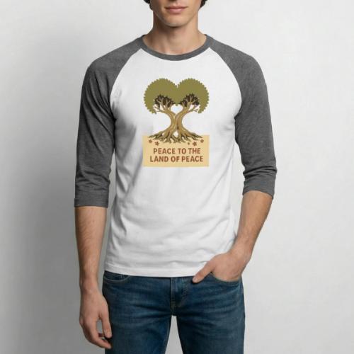 Peace To The Land Of Peace Tree Heart - Unisex Baseball T-Shirt
