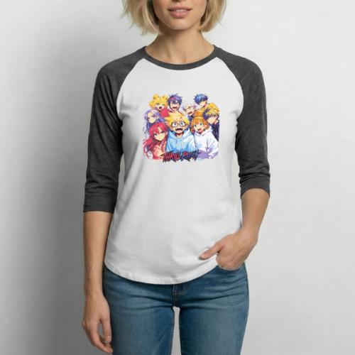 Thrill Rush Anime Squad Streetwear - Unisex Baseball T-Shirt