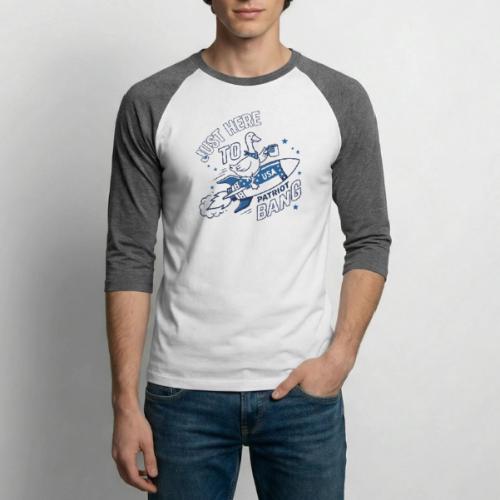 Just Here 70° USA Patriotic Shirt - Unisex Baseball T-Shirt