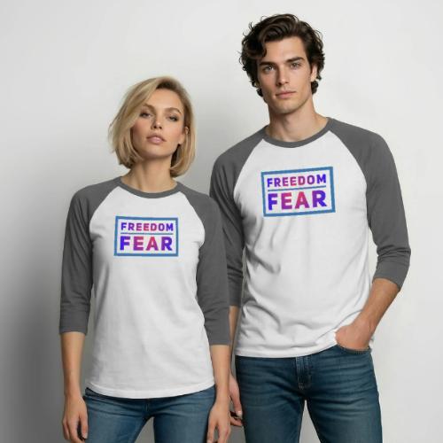 Choose freedom over fear - Unisex Baseball T-Shirt