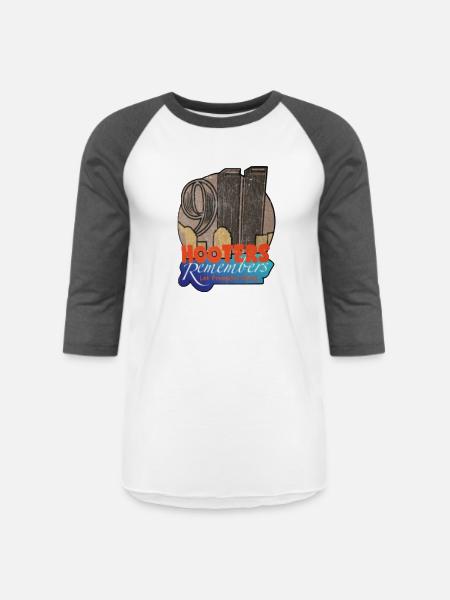 911 hooters 9/11 - Unisex Baseball T-Shirt - white/charcoal