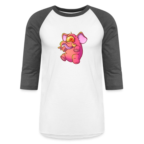 Pink elephant cyclops - Unisex Baseball T-Shirt