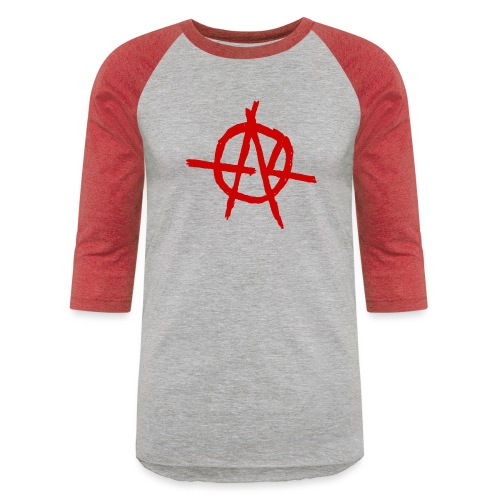 Anarchy (Red) - Unisex Baseball T-Shirt