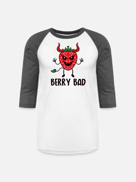 Berry Bad - Unisex Baseball T-Shirt - white/charcoal