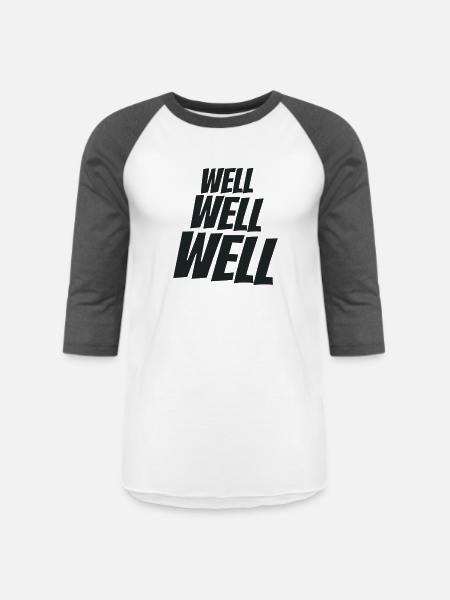 Well Well Well Wellness - Unisex Baseball T-Shirt - white/charcoal