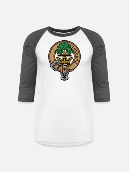 Clan Hamilton Crest - Unisex Baseball T-Shirt - white/charcoal