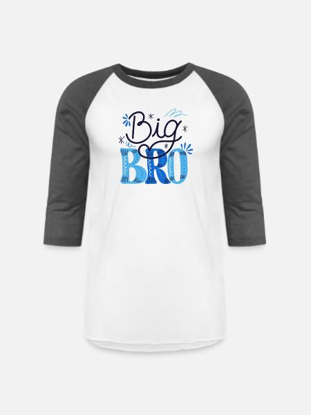 Big Bro - Unisex Baseball T-Shirt - white/charcoal
