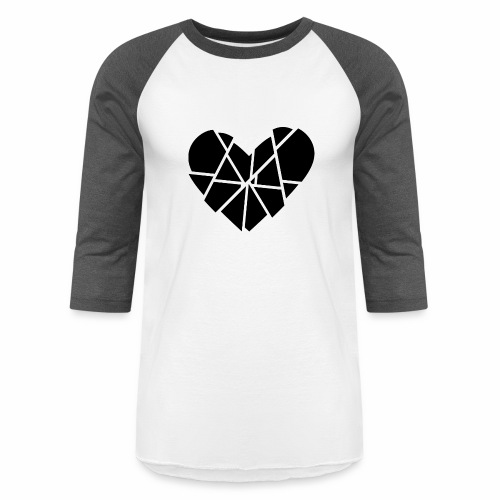 Heart Broken Shards Anti Valentine's Day - Unisex Baseball T-Shirt