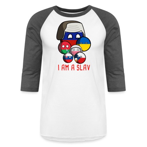 I am a Slav! Countryball - Unisex Baseball T-Shirt