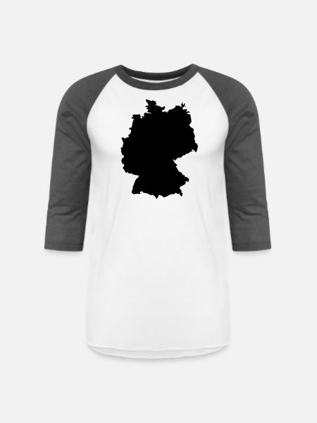 germany - Unisex Baseball T-Shirt - white/charcoal